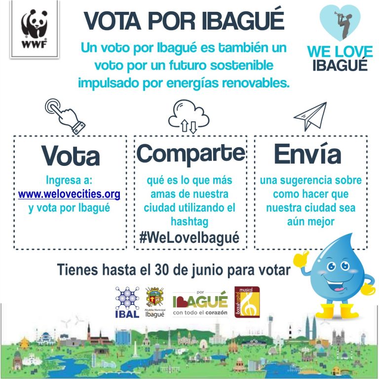 El IBAL te invita a votar por Ibagué en We Loves Cities