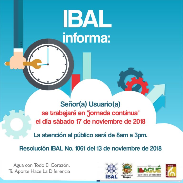 Tenga en cuenta nuestro horario especial para este sábado 17 de Noviembre.