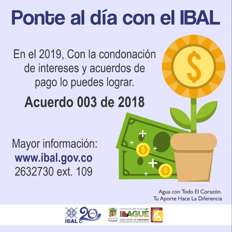 Condonación de intereses para morosos, ponte al día con el IBAL