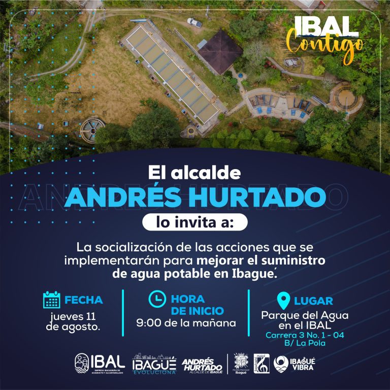 Alcalde socializará acciones para mejorar suministro de agua en algunos sectores Ibagué