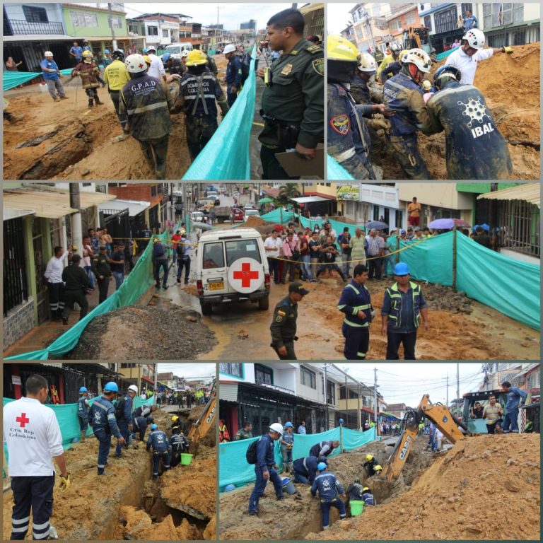 “Lamentamos el accidente de trabajo, que se registró en la mañana de este martes en el barrio Calarcá, mientras se hacia trabajo de reposición de redes de alcantarillado…