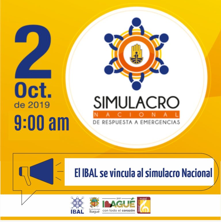El IBAL, se vincula al 8° Simulacro Nacional de Emergencias