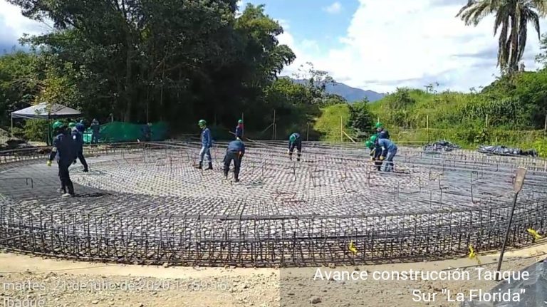 Avanza construcción del tanque La Florida, que llevará agua potable al sur de Ibagué.