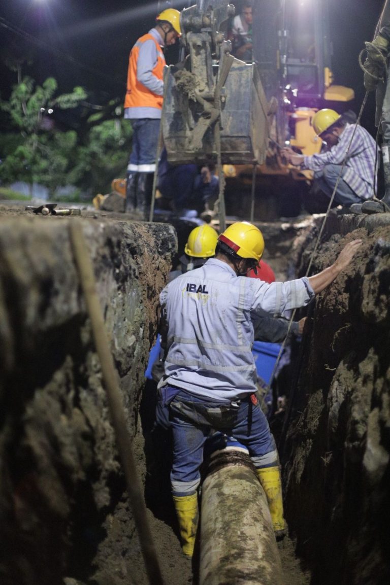 Con éxito terminó la primera etapa de pruebas del tanque Zona Industrial del IBAL