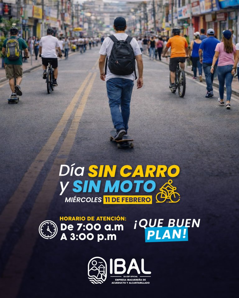 IBAL modifica el horario de atención en el Día sin Carro y sin Moto en la ciudad